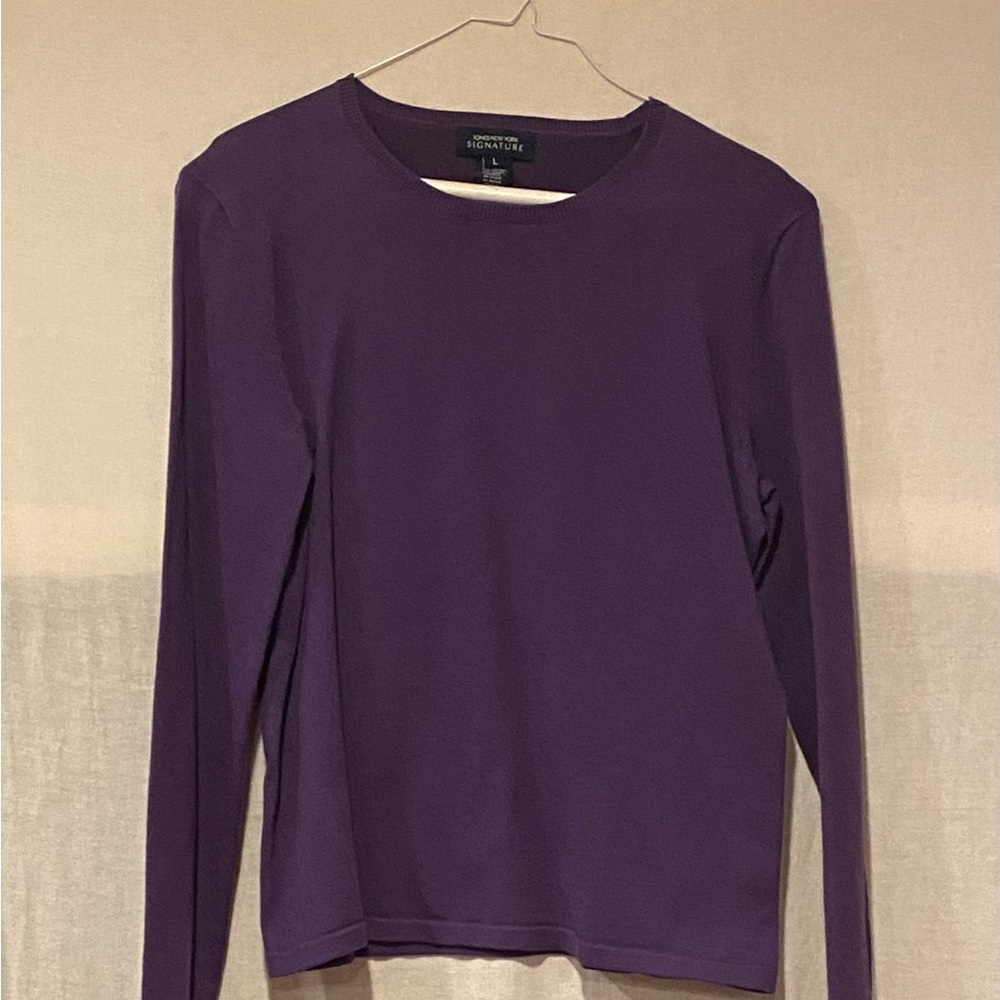 Jones New York Purple Pullover Sweater Size L